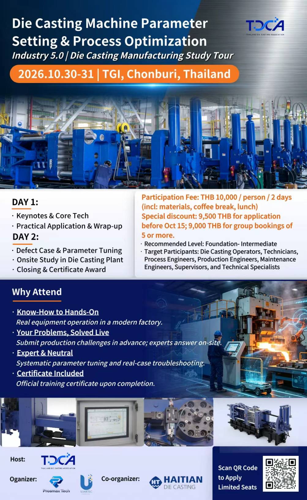 Die Casting Machine Parameter Setting and Process Optimization training poster
